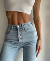 ZARIA HIGH WAISTED DENIM PANTS