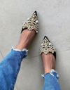 LA PEARL EMBELLISHED HEELS