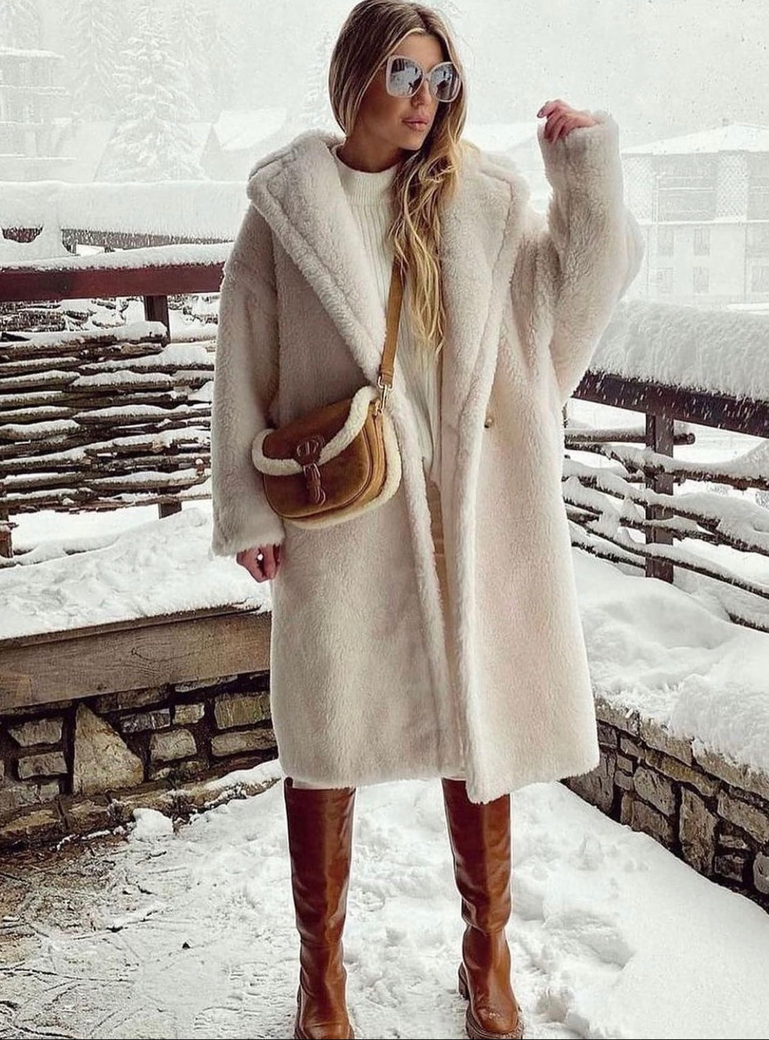 Milena Eco Fur Bear Coat main image 0