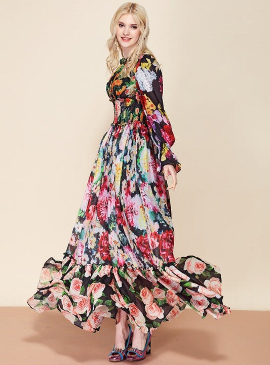 LINDA MAXI FLORAL DRESS