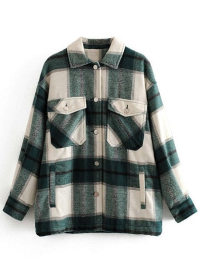 WOOL PLAID OVERSHIRT