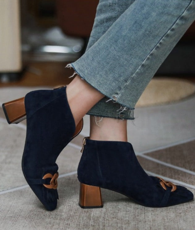 MONA ZIPPER ANKLE BOOTS