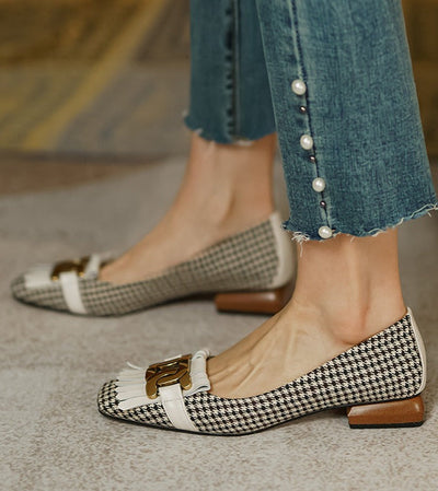 PETRA CHECK LOAFERS